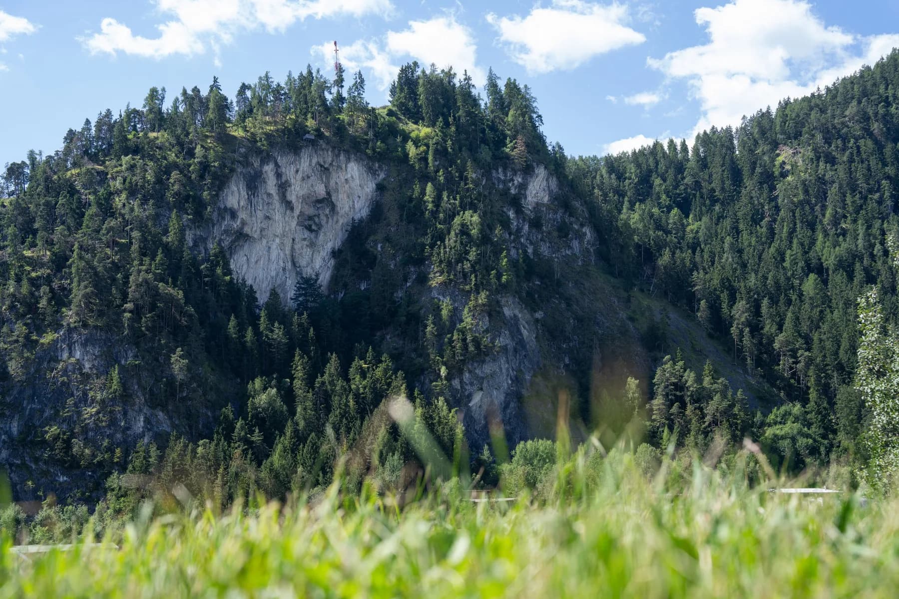 Vue depuis l'Hotel Erika sur la vallée du Pitztal